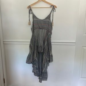 Handloom - High-low flowy beach dress or tunic - One Size